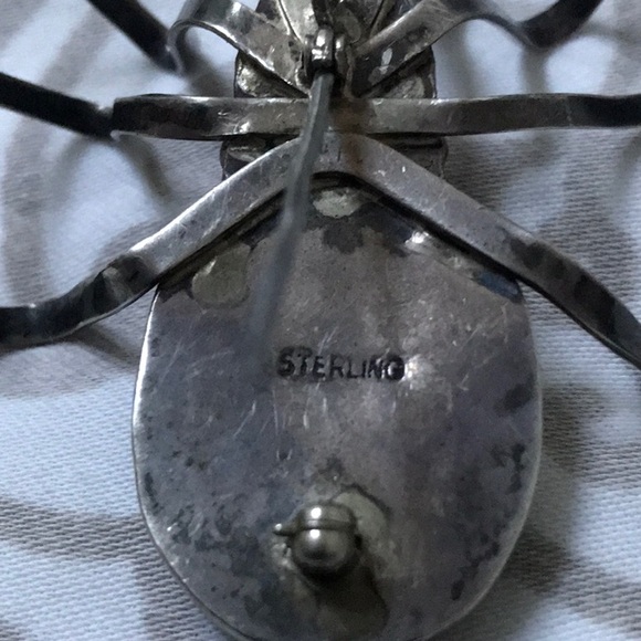 Zuni Inlay Spider Brooch and Pendant - Picture 7 of 7